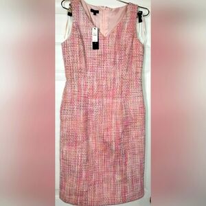 NWT: Talbots Tweed Dress V Neck Sleeveless, size 2